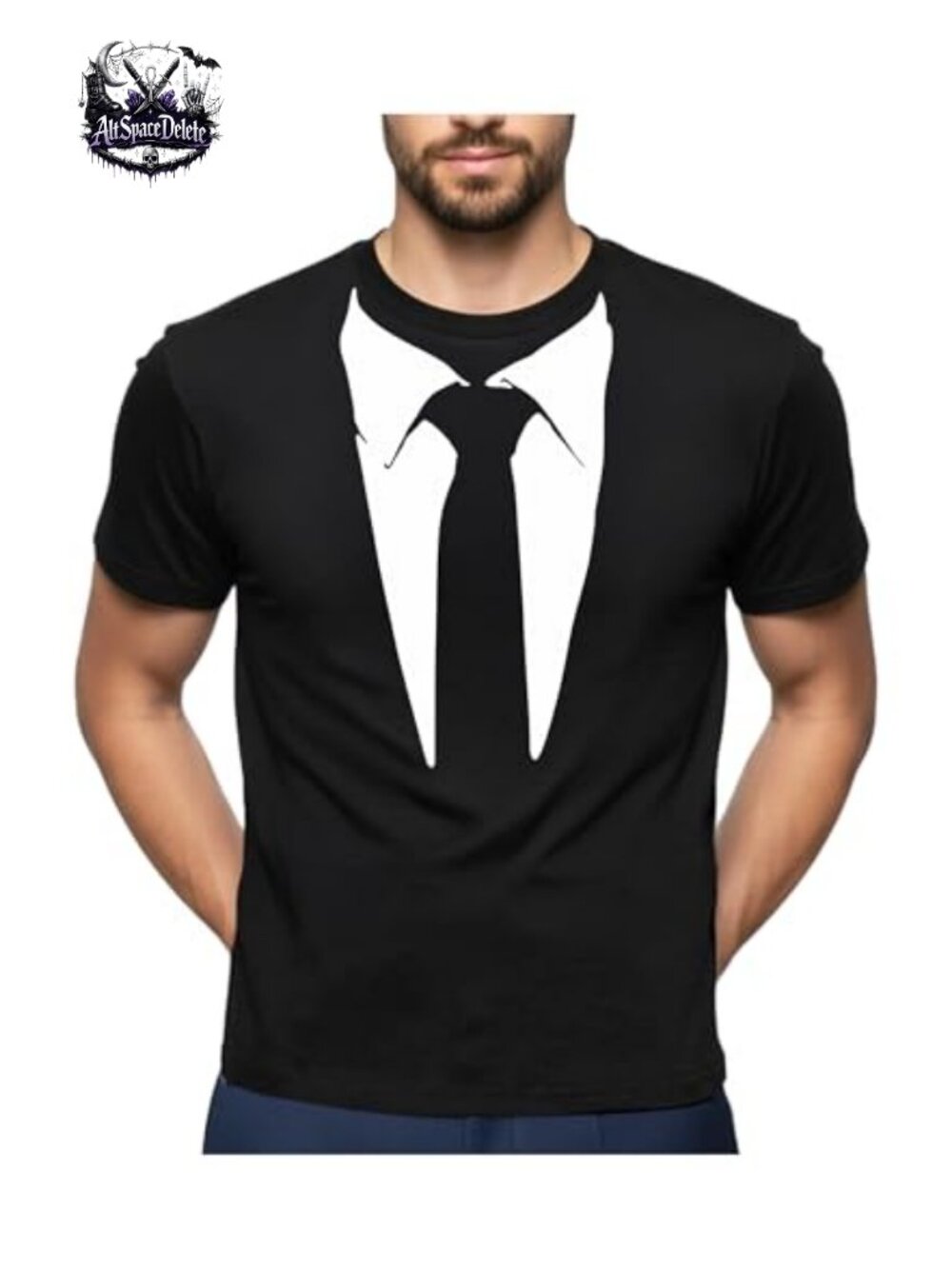 Men's Printed Tuxedo T-Shirt Short Sleeve Crew Neck Novelty Tee